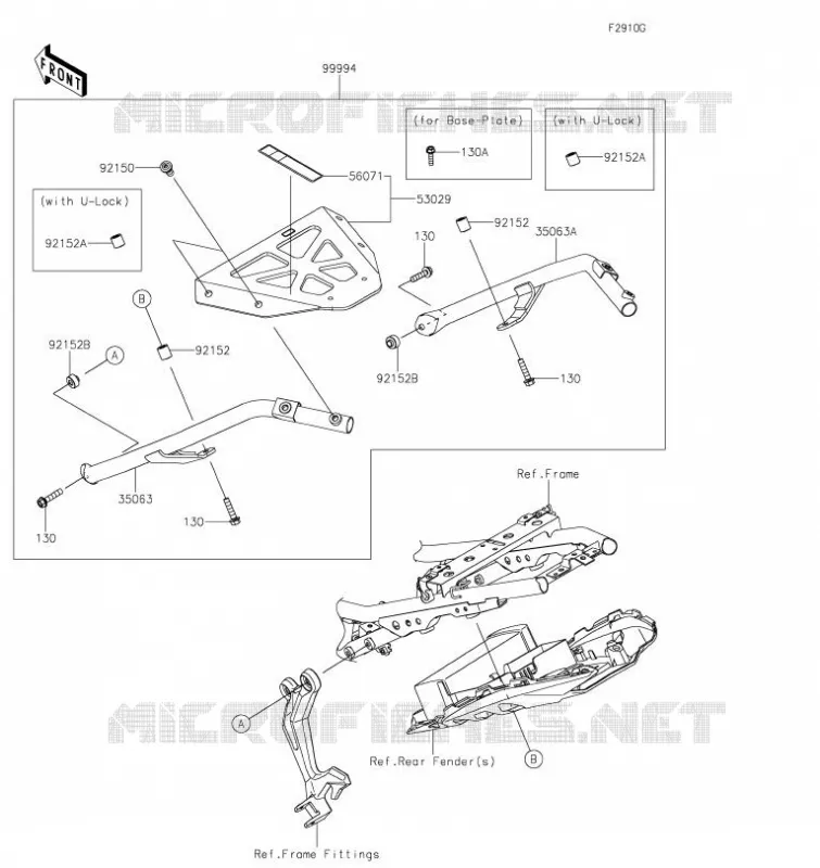 ACCESSOIRE (SUPPORT TOP CASE) Kawasaki MOTOS 650 2023 NINJA 650  EX650RPFNL