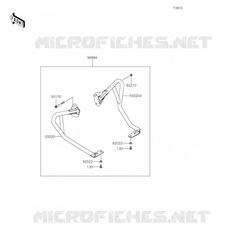 ACCESSOIRE(PROTEGE CARTER) Kawasaki MOTOS 650 2023 KLR650  KL650FPFNN