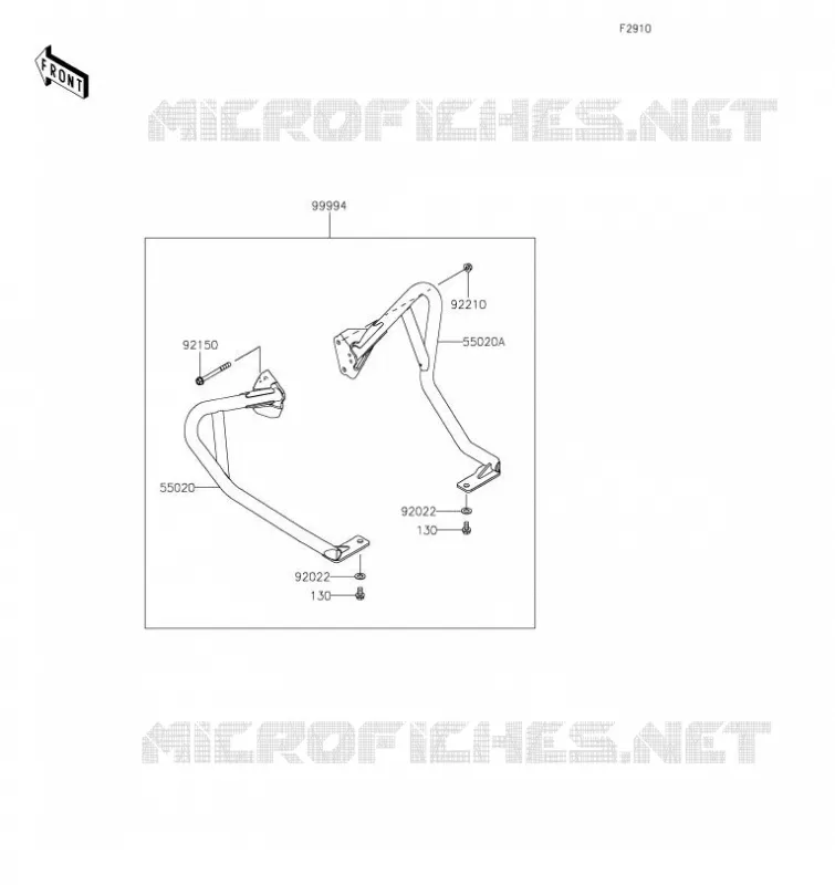 ACCESSOIRE(PROTEGE CARTER) Kawasaki MOTOS 650 2023 KLR650  KL650FPFNN