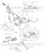 CACHE LAT&Eacute;RAL/GARDE CHAINE pour Kawasaki KLR650 2023
