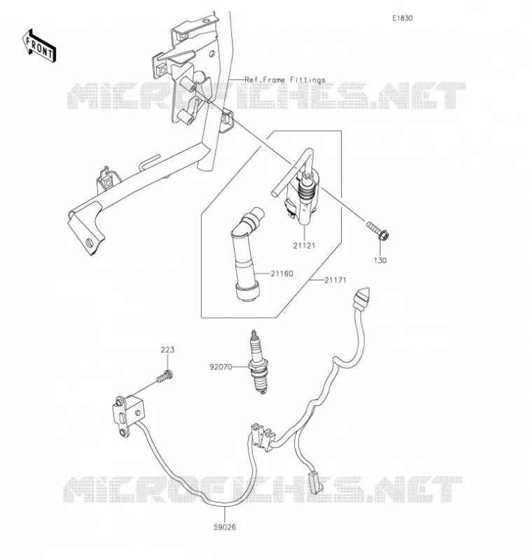 SYSTEME D&acute;ALLUMAGE Kawasaki MOTOS 650 2023 KLR650  KL650FPFNN