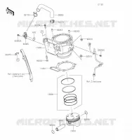 CYLINDRE/PISTON pour Kawasaki KLR650 2023