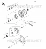 MOYEU ARRIERE pour Kawasaki KLR650 2023