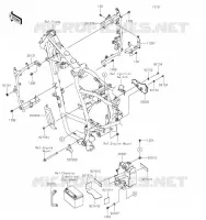 PIECE DE CADRE (COUVERTURE) pour Kawasaki KLR650 2023