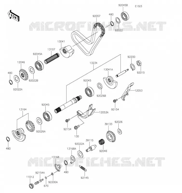 BALANCIER Kawasaki MOTOS 650 2023 KLR650  KL650GPFNL