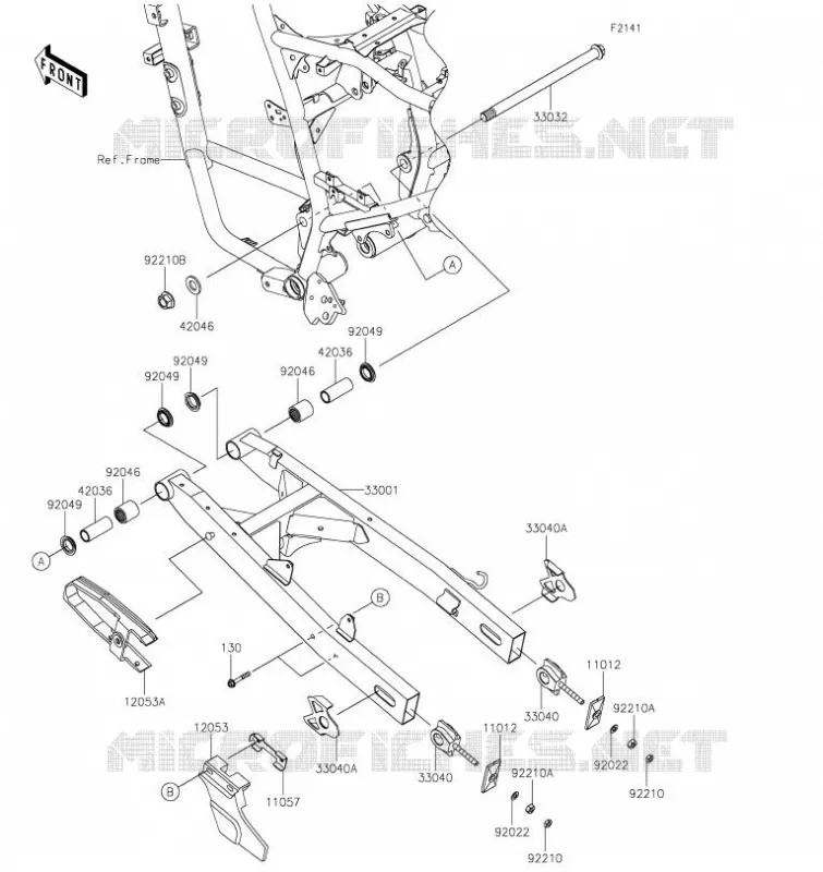 BRAS OSCILLANT Kawasaki MOTOS 650 2023 KLR650  KL650GPFNL