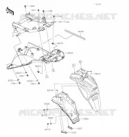 GARDE BOUE ARRI&Egrave;RE pour Kawasaki KLR650 2023