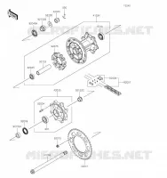 MOYEU ARRIERE pour Kawasaki KLR650 2023