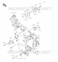 SUPPORT MOTEUR pour Kawasaki KLR650 2023