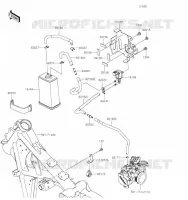 SYSTEME D'EVAPORATION CARBURANT(CA) pour Kawasaki KLR650 2023
