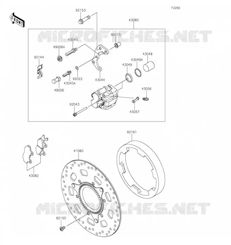 FREIN AVANT Kawasaki MOTOS 650 2023 KLR650 S  KL650KPFNL