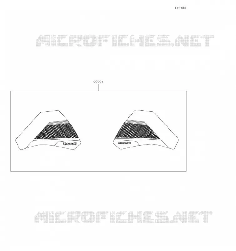 ACCESSOIRE(Tank Pad) Kawasaki MOTOS 650 2023 KLR650  KL650LPFAL
