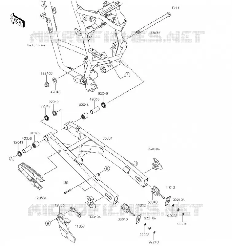 BRAS OSCILLANT Kawasaki MOTOS 650 2023 KLR650  KL650LPFAL