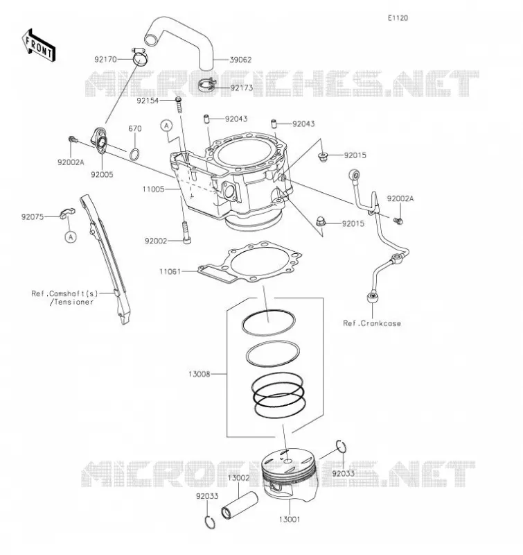 CYLINDRE/PISTON Kawasaki MOTOS 650 2023 KLR650  KL650LPFAN