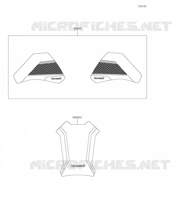 ACCESSOIRE(Tank Pad) Kawasaki MOTOS 650 2023 KLR650 S  KL650MPFNL