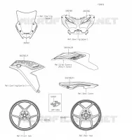AUTOCOLLANT(GOLD) pour Kawasaki VERSYS 650 2023