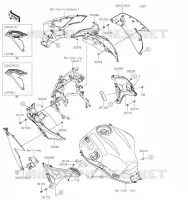 CARENAGE(CENTRALE) pour Kawasaki VERSYS 650 2023