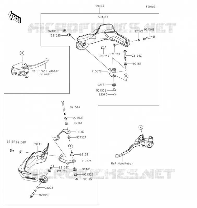 ACCESSOIRE(Hand Cover) Kawasaki MOTOS 650 2023 VERSYS 650  KLE650JPFAN