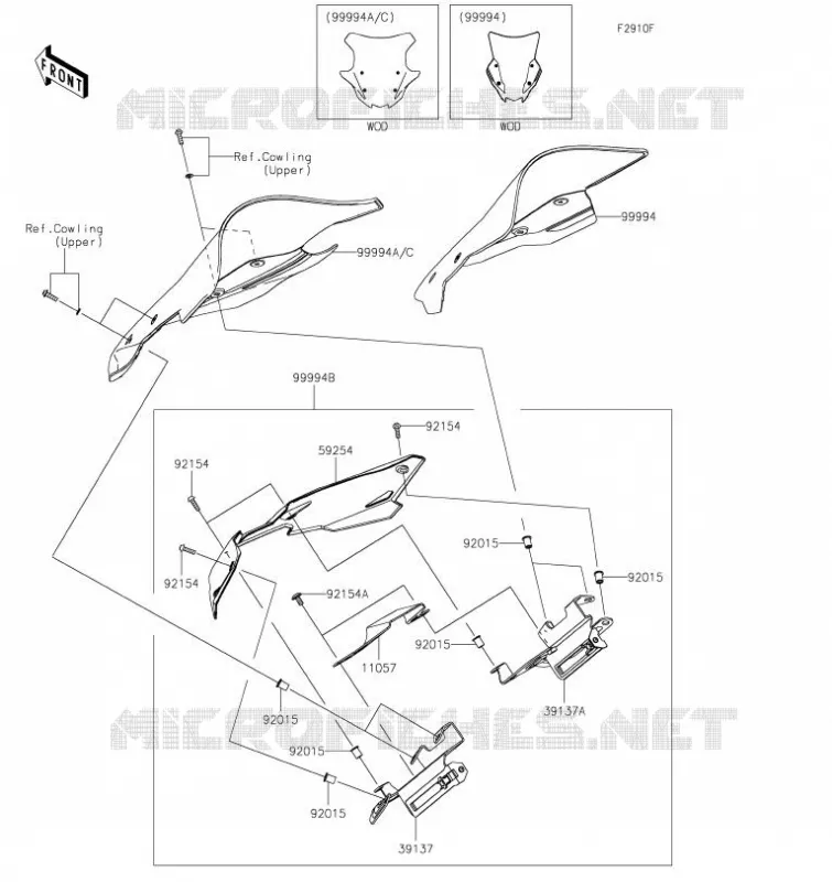 ACCESSOIRE(PARE-BRISE) Kawasaki MOTOS 650 2023 VERSYS 650  KLE650JPFAN