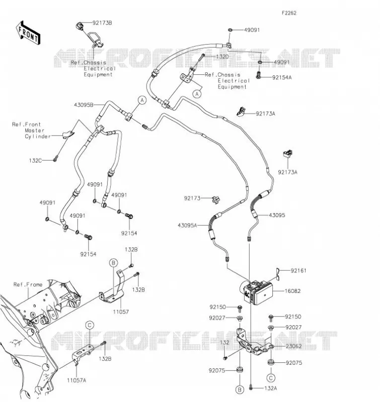 DURITE DE FREIN Kawasaki MOTOS 1000 2023 VERSYS 1000 SE  KLZ1000DPFNL