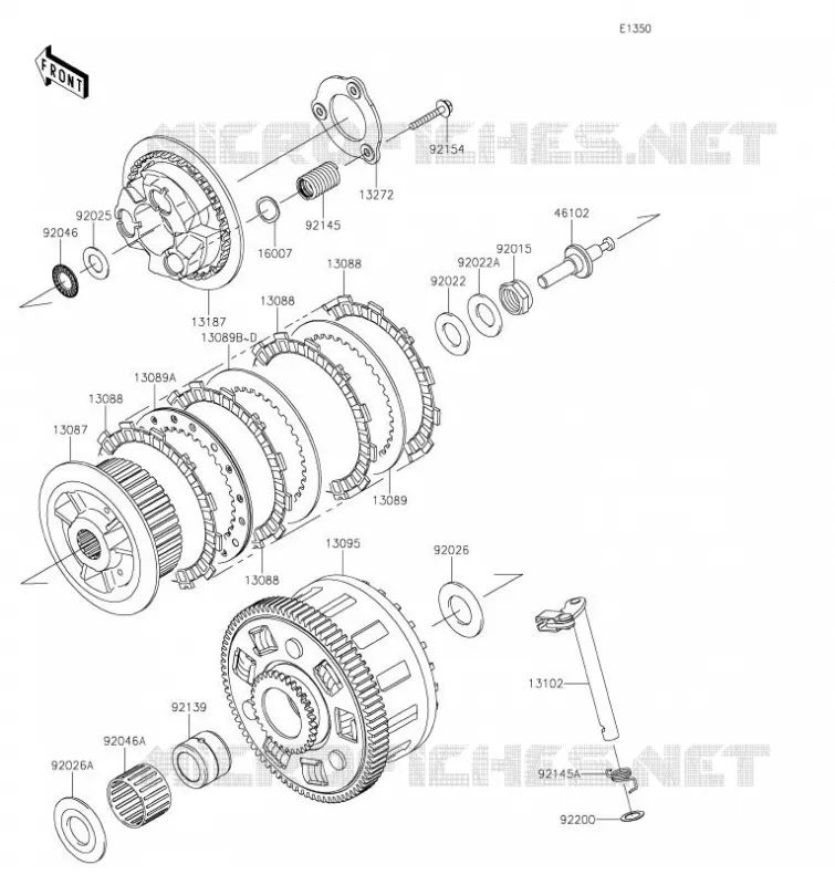 EMBRAYAGE Kawasaki MOTOS 1000 2023 VERSYS 1000 SE  KLZ1000DPFNL