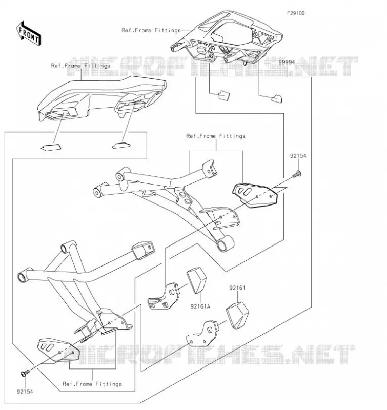 ACCESSOIRE(Bag Fitting Kit) Kawasaki MOTOS 1000 2023 VERSYS 1000 SE  KLZ1000DPFNL