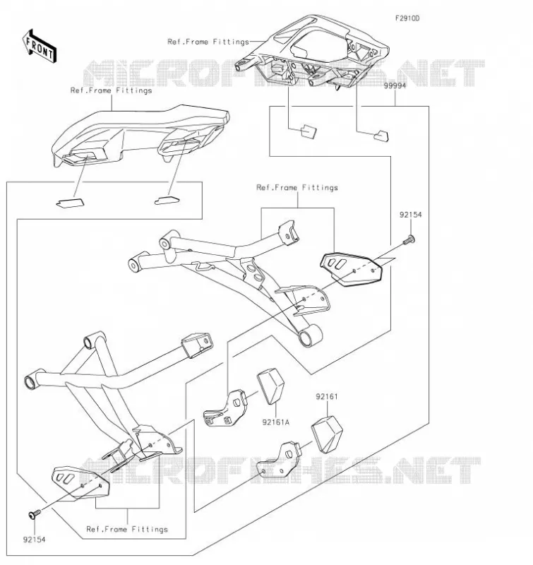 ACCESSOIRE(Bag Fitting Kit) Kawasaki MOTOS 1000 2023 VERSYS 1000 SE  KLZ1000DPSNN