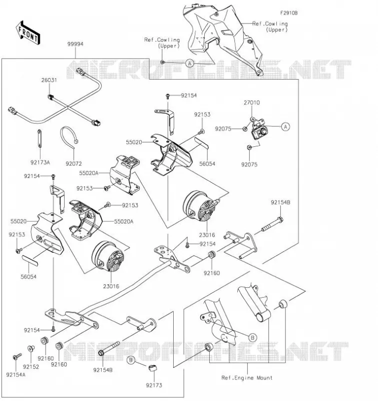 ACCESSOIRE(PHARE ADDITIONEL) Kawasaki MOTOS 1000 2023 VERSYS 1000 SE  KLZ1000DPSNN