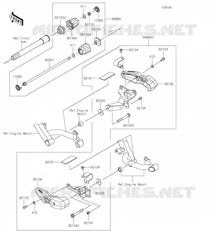 ACCESSOIRE(Slider) Kawasaki MOTOS 1000 2023 VERSYS 1000 SE  KLZ1000DPSNN