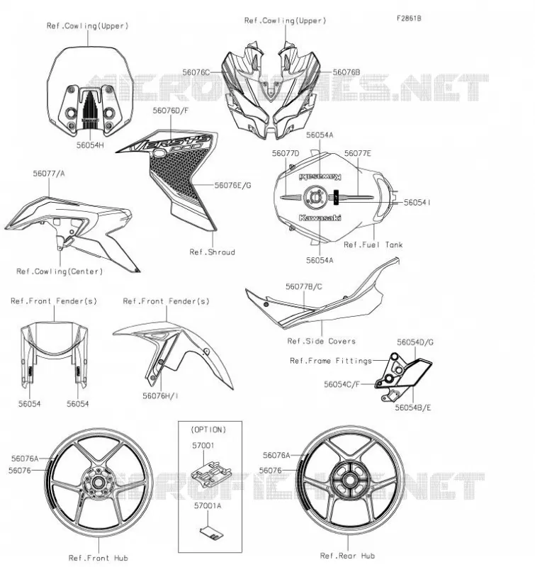 AUTOCOLLANT NOIR/VERT Kawasaki MOTOS 1000 2023 VERSYS 1000 SE  KLZ1000DPSNN