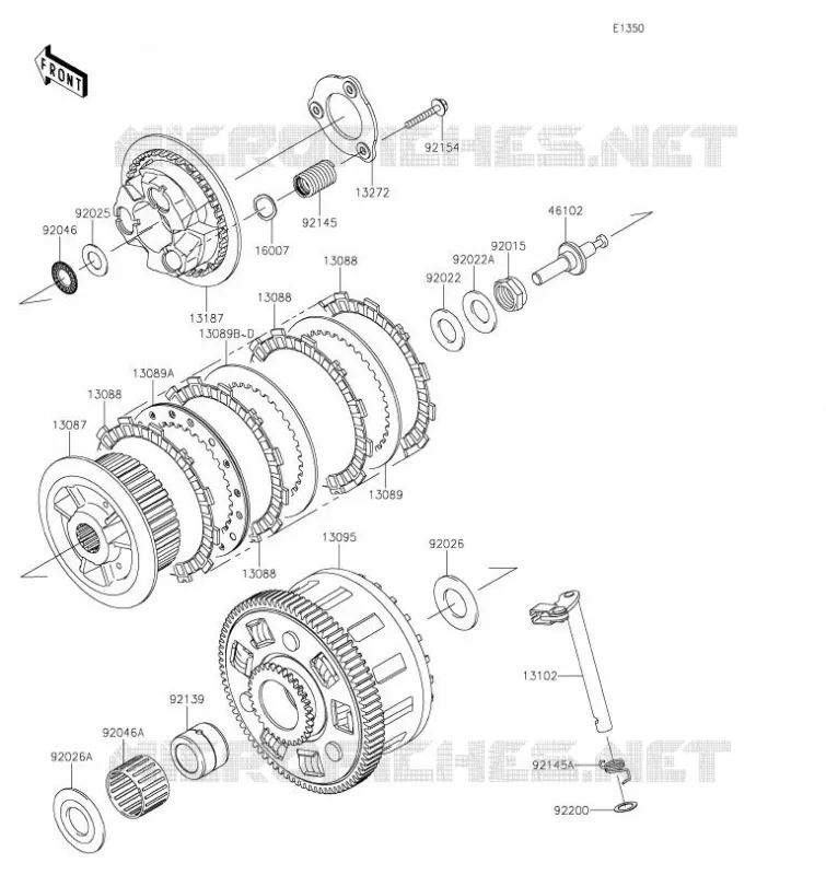 EMBRAYAGE Kawasaki MOTOS 1000 2023 VERSYS 1000 S  KLZ1000EPSNN