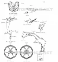 AUTOCOLLANT pour Kawasaki Z1000 2022