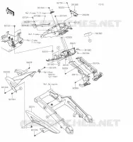 GARDE BOUE ARRI&Egrave;RE pour Kawasaki Z1000 2022