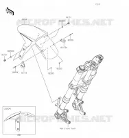 GARDE BOUE AVANT pour Kawasaki Z1000 2022