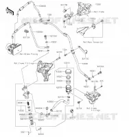 MAITRE CYLINDRE ARRI&Egrave;RE pour Kawasaki Z1000 2022