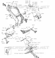 PIECE DE CADRE (COUVERTURE) pour Kawasaki Z1000 2022