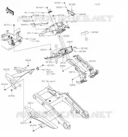 GARDE BOUE ARRI&Egrave;RE pour Kawasaki Z1000 2023