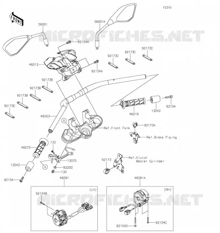 GUIDON Kawasaki MOTOS 1000 2023 Z H2  ZR1000KPFAL