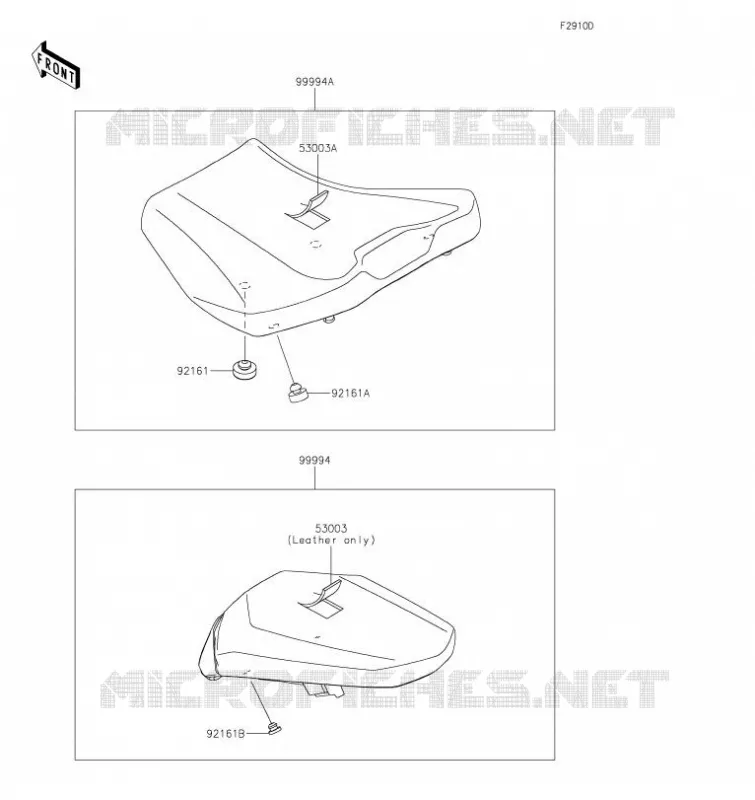 ACCESSOIRE(Seat) Kawasaki MOTOS 1000 2023 Z H2 SE  ZR1000LPFNL
