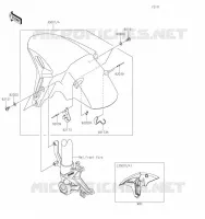 GARDE BOUE AVANT pour Kawasaki Z H2 SE 2023