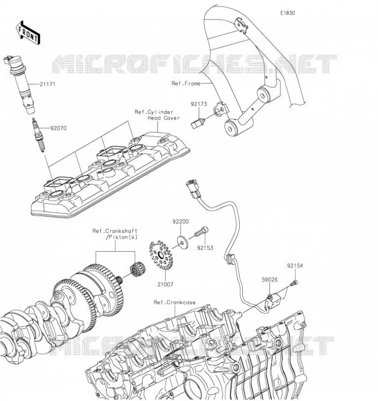 SYSTEME D&acute;ALLUMAGE Kawasaki MOTOS 1000 2023 Z H2 SE  ZR1000LPFNN