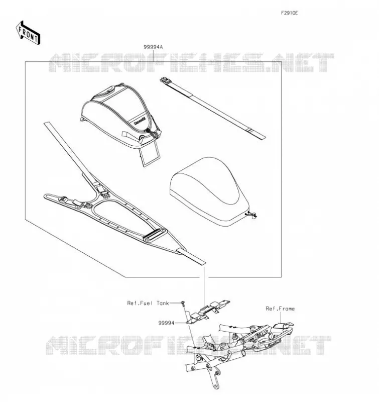 ACCESSOIRE(Tank Bag) Kawasaki MOTOS 1000 2023 Z H2 SE  ZR1000RPFNN