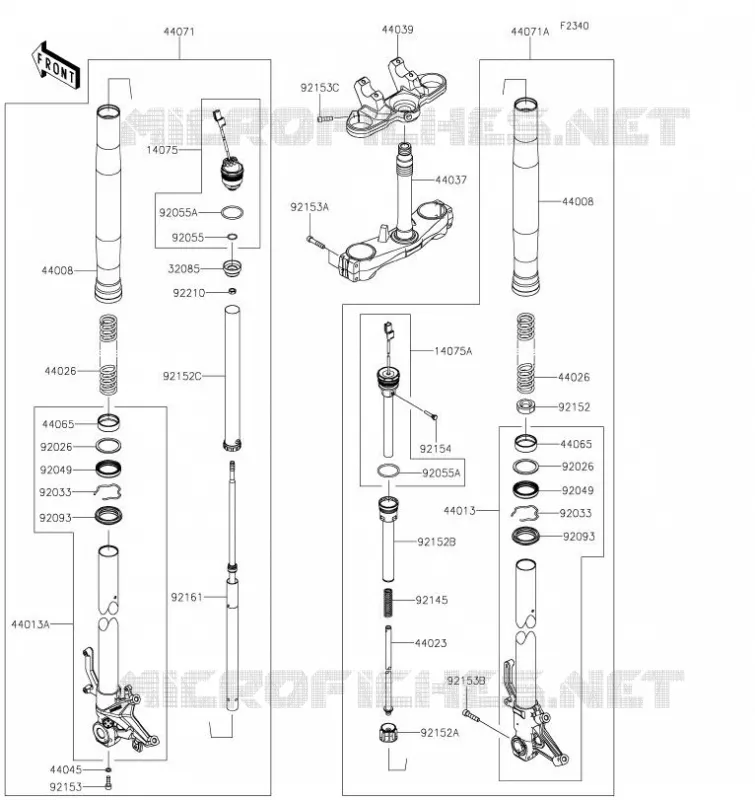 FOURCHE Kawasaki MOTOS 1000 2023 Z H2 SE  ZR1000RPFNN