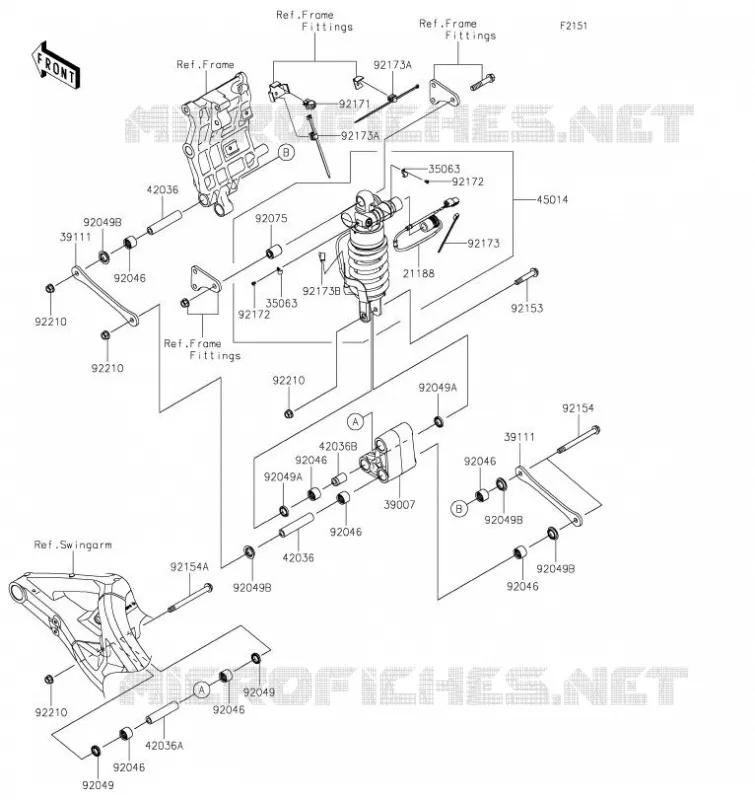 SUSPENSION/AMORTISSEUR Kawasaki MOTOS 1000 2023 Z H2 SE  ZR1000RPFNN