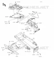 GARDE BOUE ARRI&Egrave;RE pour Kawasaki Z900RS 2023
