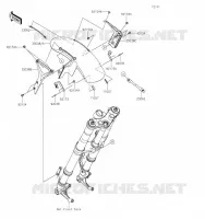GARDE BOUE AVANT pour Kawasaki Z900RS 2023