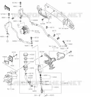 MAITRE CYLINDRE ARRI&Egrave;RE pour Kawasaki Z900RS 2023