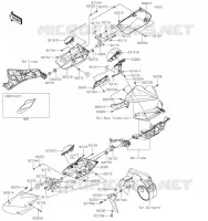 CACHE LAT&Eacute;RAL/GARDE CHAINE pour Kawasaki NINJA H2R 2023
