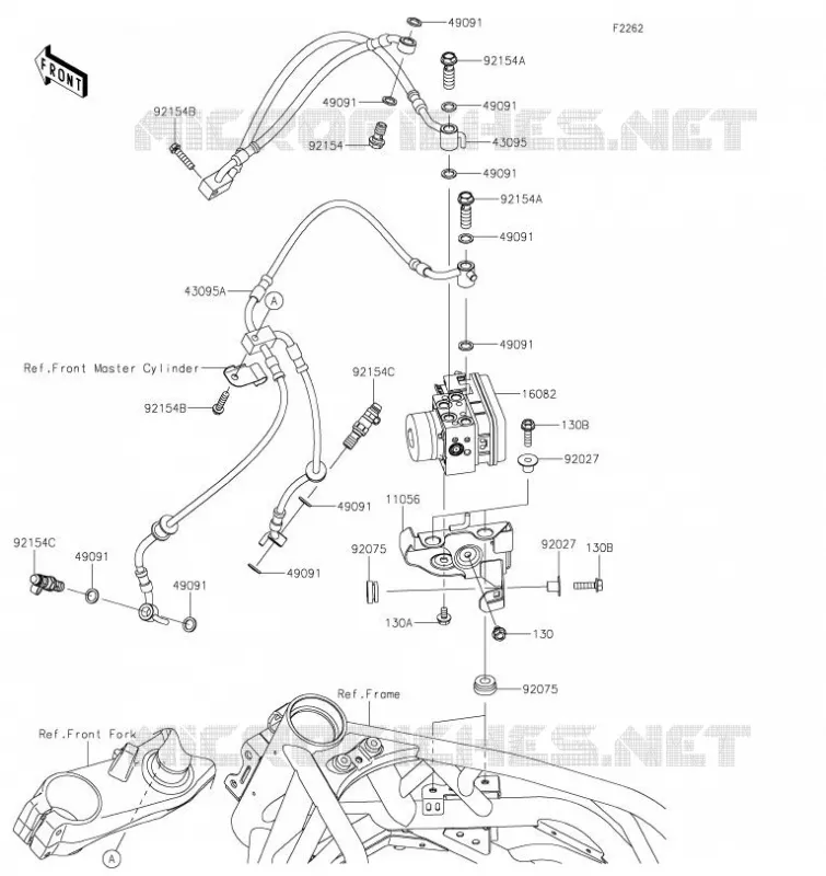 DURITE DE FREIN Kawasaki MOTOS 1000 2023 NINJA H2R  ZX1000YPFNN