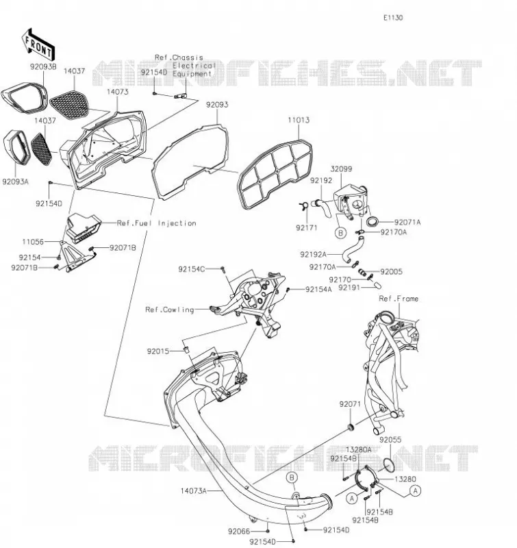 FILTRE A AIR Kawasaki MOTOS 1000 2023 NINJA H2R  ZX1000YPFNN
